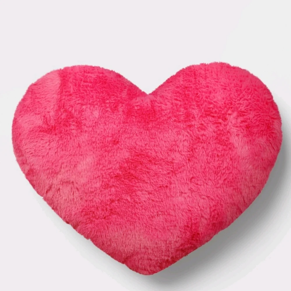 Pink Heart Plush Pillow